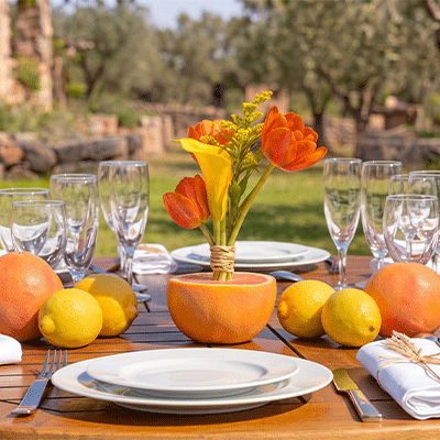 DIY Orange brunch lendemain de mariage