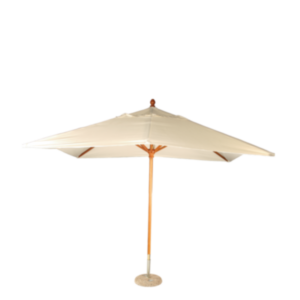Parasol Louisiane écru 300 x 300 cm + socle granit Ø 50 cm