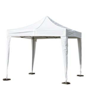 Tente 3x3m blanche ouverte
