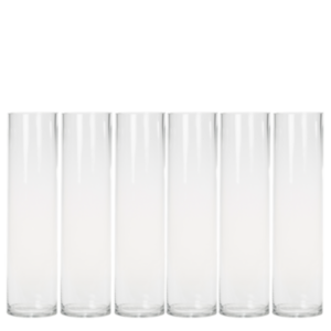 Lot de 6 grands vases cylindriques