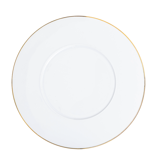 Plat rond filet or