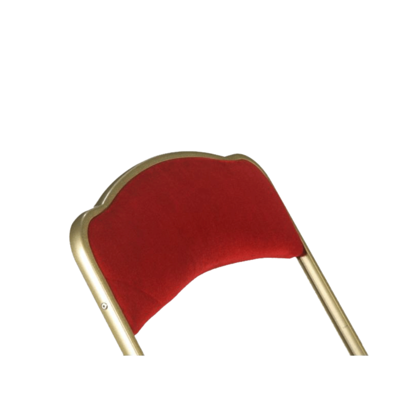 Chaise capitonnée velours rouge