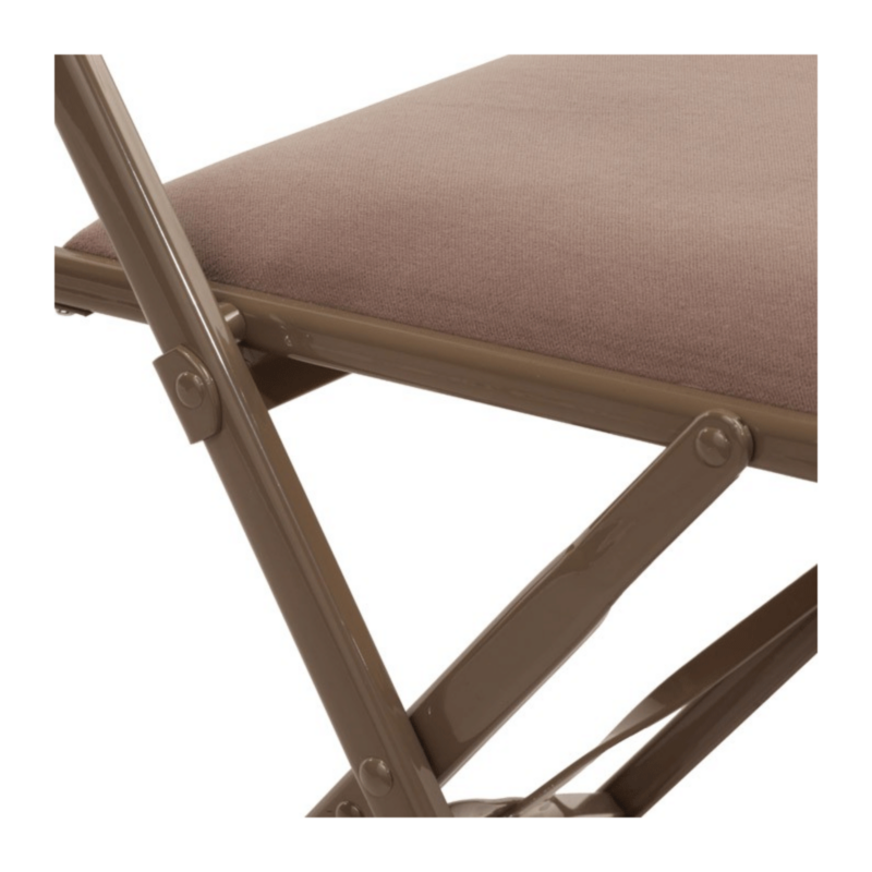 Chaise capitonnée velours taupe