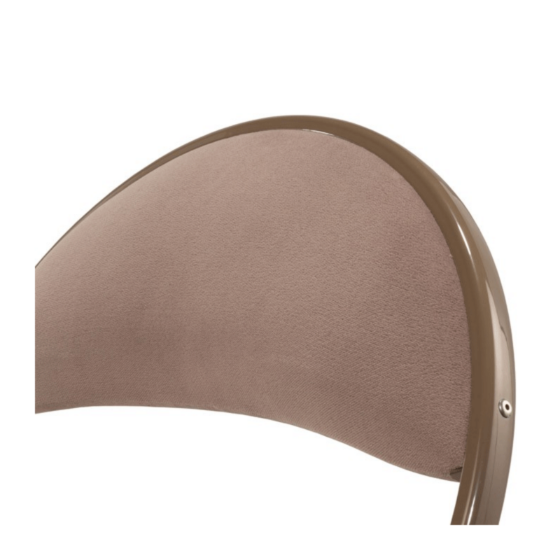 Chaise capitonnée velours taupe