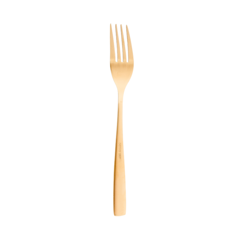 Fourchette de table dorée