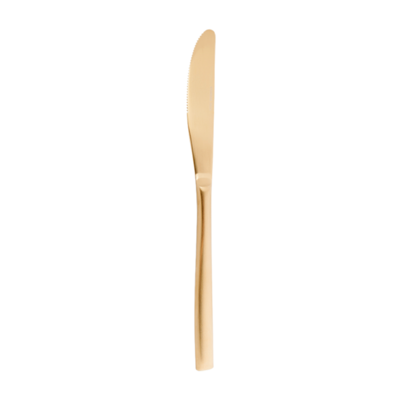 Couteau à dessert doré