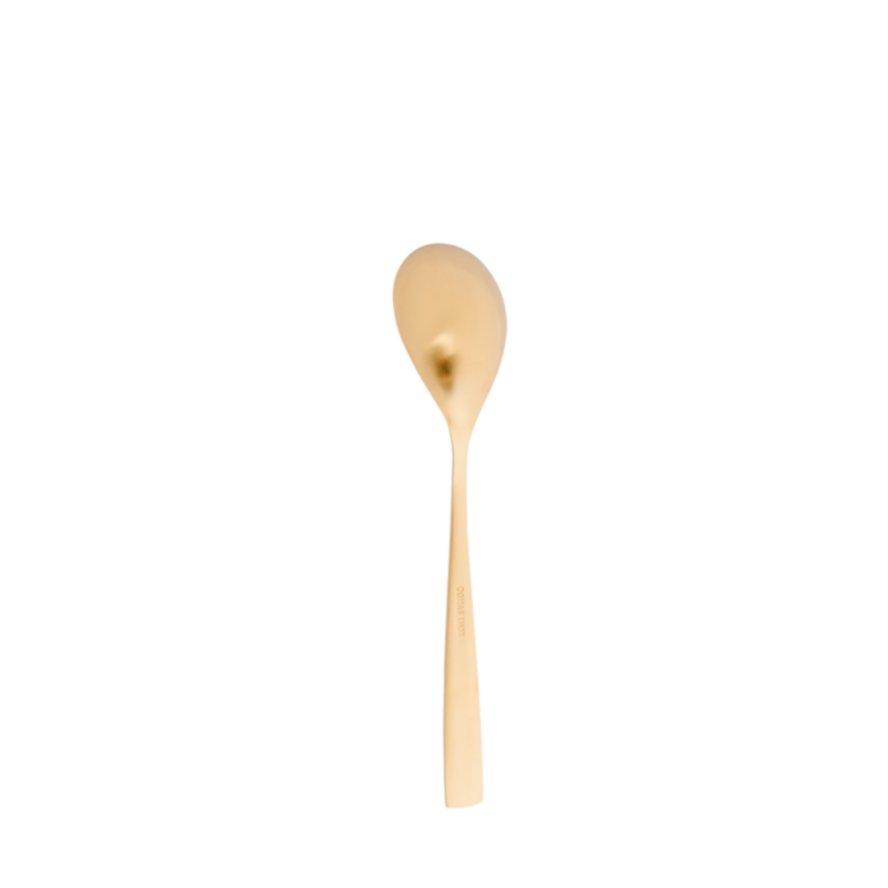 Cuillère à dessert dorée