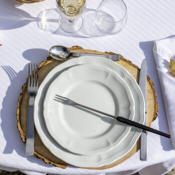 Lot de 40 grandes assiettes blanches élégantes Ø 26 cm