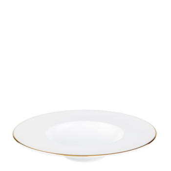 Lot de 20 Assiettes creuses Plane Filet Or 27 cm