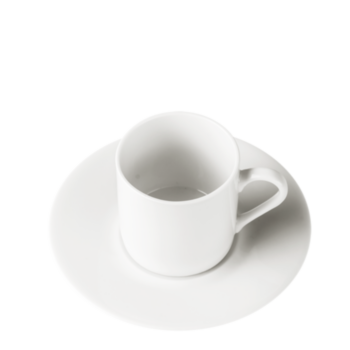Lot de 40 tasses et sous-tasses &agrave; caf&eacute; blanche