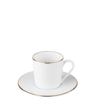 all:Lot de 40 tasses et sous-tasses &agrave; caf&eacute; filet or