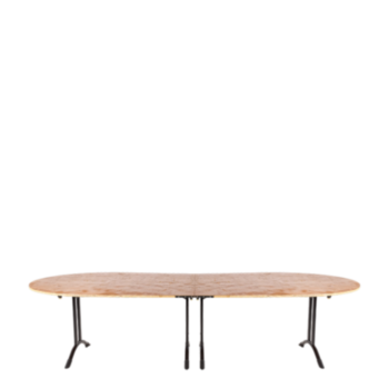 Table d'honneur ovale 130x300cm 14 personnes
