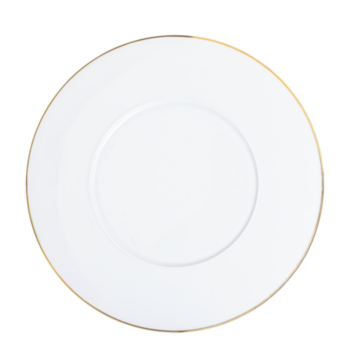 Plat rond filet or