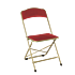Chaise capitonnée rouge