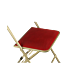 Chaise capitonnée rouge