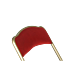 Chaise capitonnée rouge