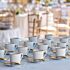 Lot de 40 tasses et sous-tasses à café filet or