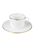 Lot de 15 tasses et sous-tasses à thé filet or