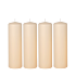 Lot de 4 bougies cylindriques ivoires
