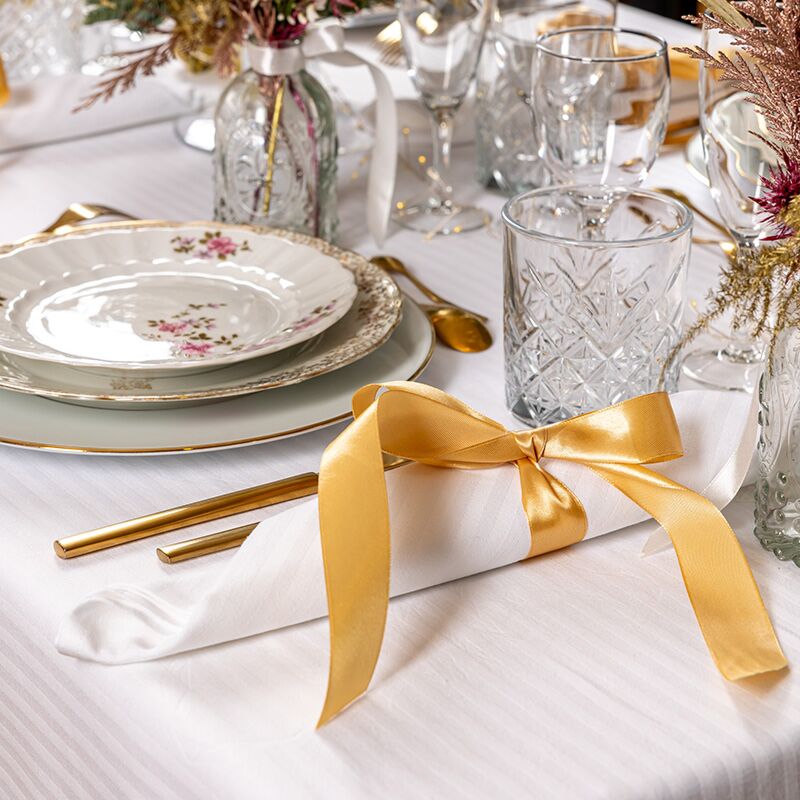 Serviette de table coton blanc 60 x 60 cm