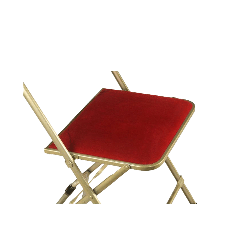 Chaise capitonnée rouge