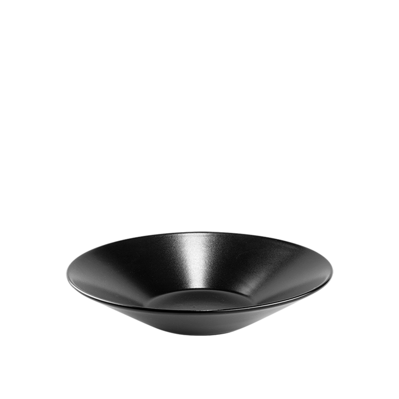 Lot de 35 assiettes creuses noires Ø 23 cm