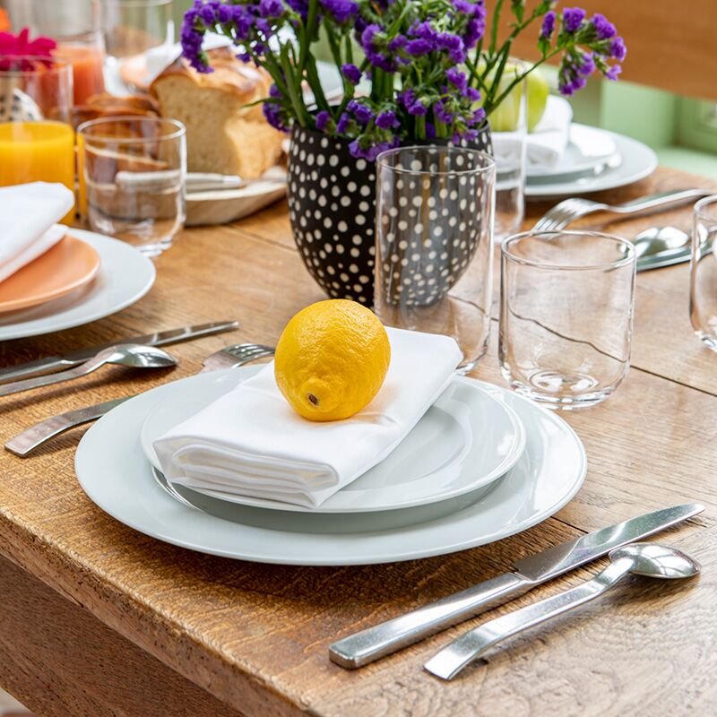 Lot de 40 petites assiettes blanches Ø 20 cm