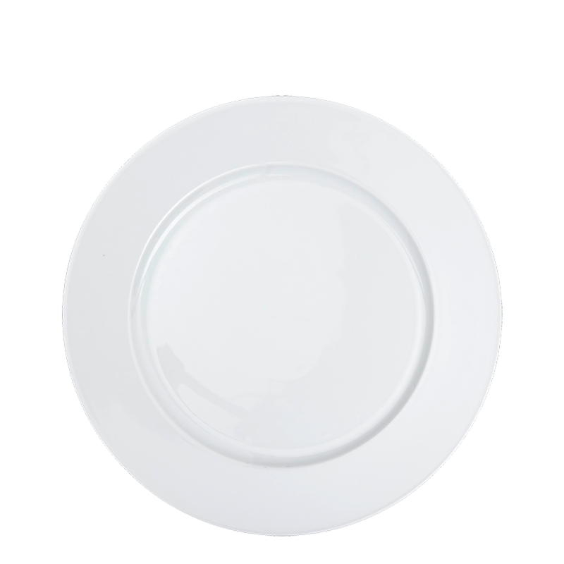 Lot de 25 grandes assiettes blanches Ø 26,5 cm
