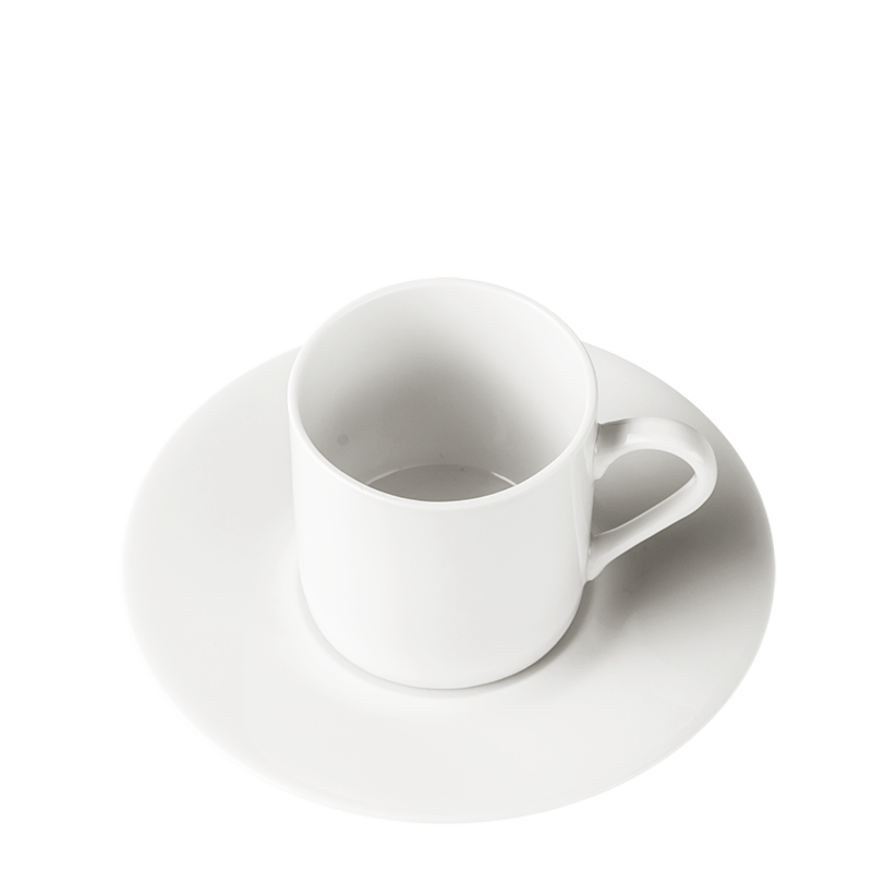 Lot de 40 tasses et sous-tasses à café blanche