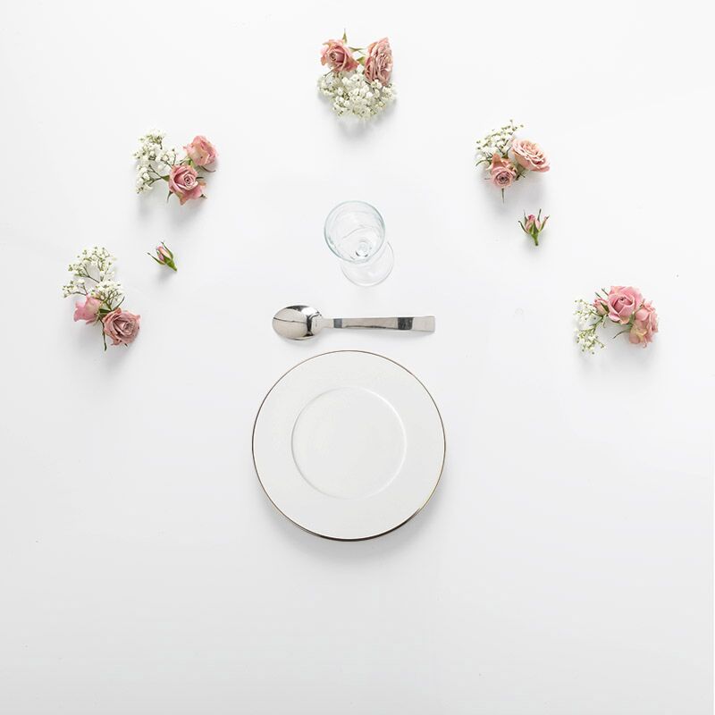 Pack vaisselle filet or - Dessert (35 pers. max)