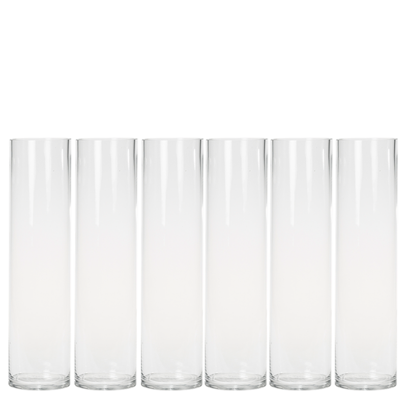 Lot de 6 grands vases cylindriques