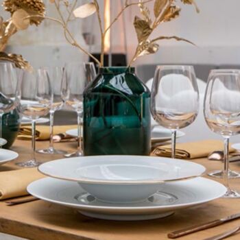 Lot de 20 Assiettes creuses Plane Filet Or 27 cm