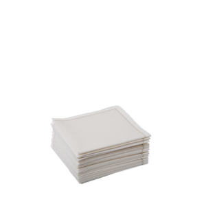 Serviettes cocktail tissu blanc par 30