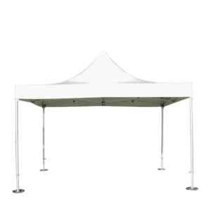 Tente 4x4m blanche ouverte