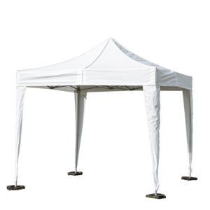 Tente 3x3m blanche ouverte