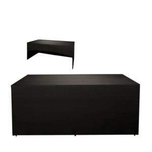 Table buffet rectangulaire houssée noire