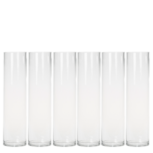 Lot de 6 grands vases cylindriques
