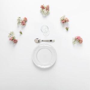Pack vaisselle blanche élégante - Dessert (40 personnes max.)