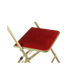 Chaise capitonnée velours rouge