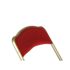 Chaise capitonnée velours rouge