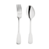 Fourchette et cuillère de service inox