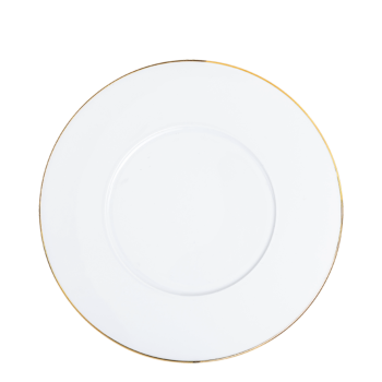 Lot de 25 grandes assiettes plates filet or 27 cm
