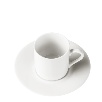 Lot de 40 tasses et sous-tasses à café blanche