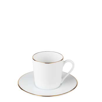 all:Lot de 40 tasses et sous-tasses à café filet or