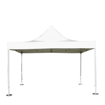 Tente 4x4m blanche ouverte