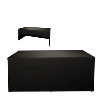 Table buffet rectangulaire houssée noire