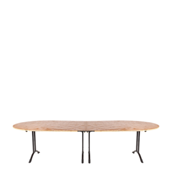Table d'honneur ovale 130x300cm 14 personnes