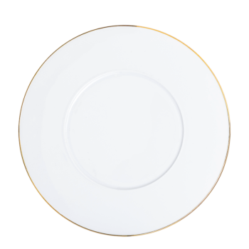 Plat rond filet or